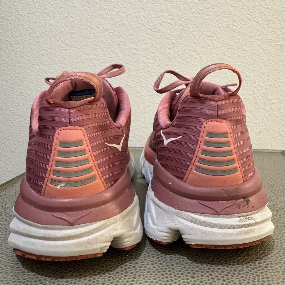 Hoka One One Bondi 6 Womens 9 Heather Rose Lantana Walk Comfort - Picture 9 of 16
